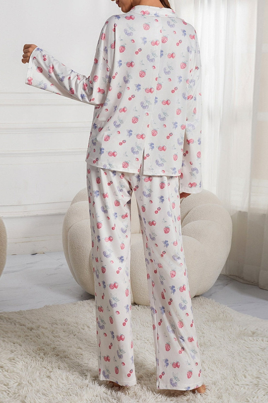 Levoire | Chemise À Manches Longues Pantalon Large Ensemble De Pyjama