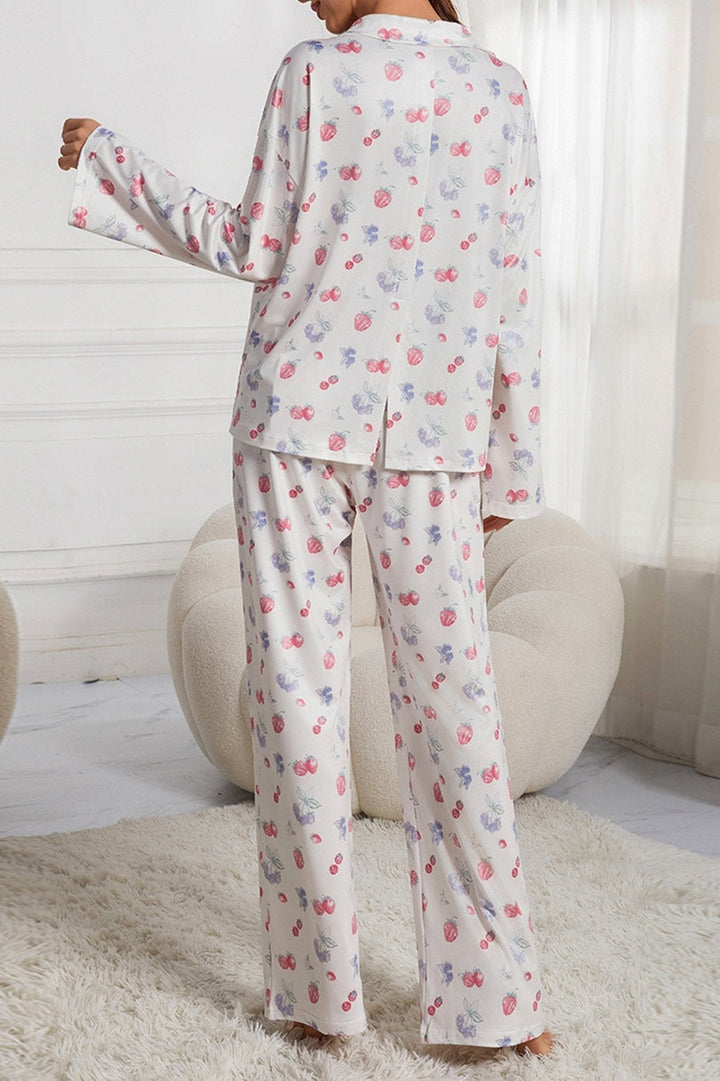 Levoire | Chemise À Manches Longues Pantalon Large Ensemble De Pyjama