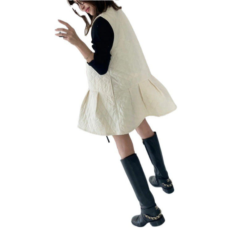 Gilet matelassé pour femme avec jupe évasée et fermeture éclair pratique Levoire