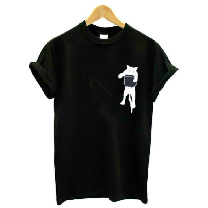 T-shirt pour femmes avec motif animal créatif et coupe décontractée Levoire
