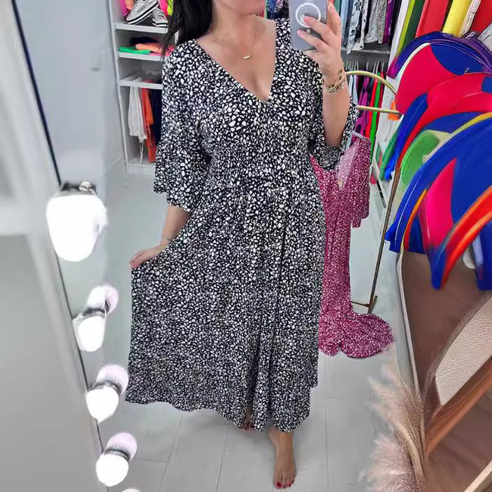 Levoire | Robe Plus Taille Fei V-océan Imprimé Floral