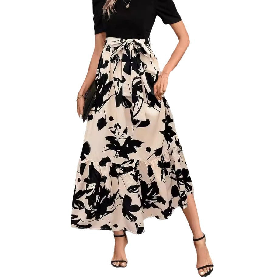 Jupe maxi pour femmes avec coupe volumineuse et design floral Levoire