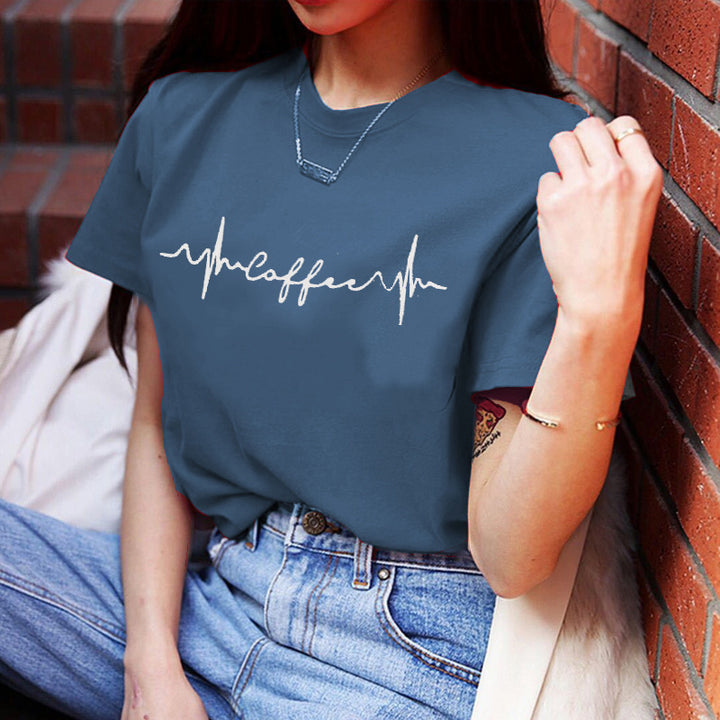 T-shirt pour femmes avec lettrage créatif et coupe décontractée Levoire