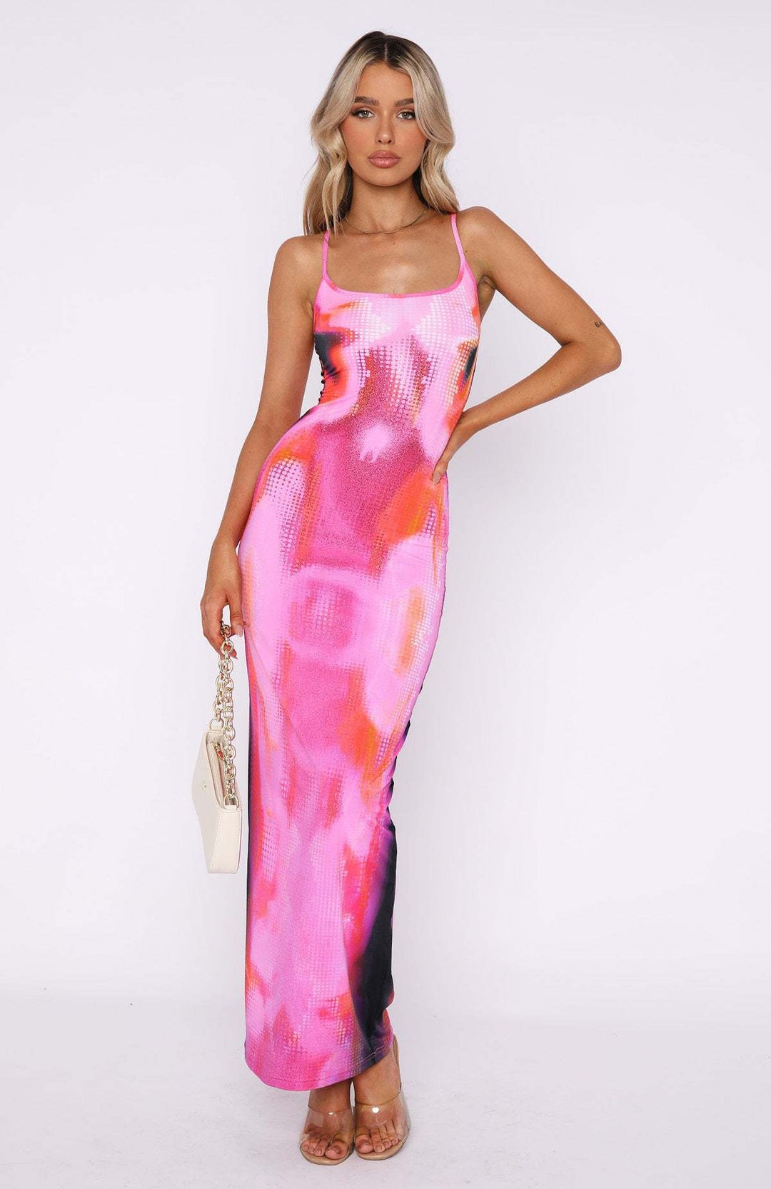 Robe maxi pour femmes avec design graphique et silhouette ajustée Levoire