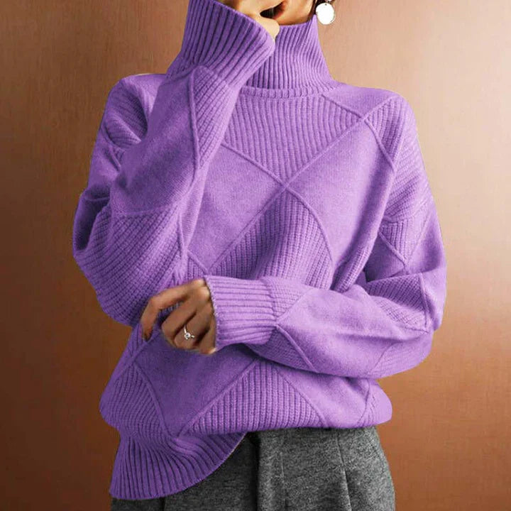 Levoire | Pull En Tricot Décontracté Et Simple Violet clair