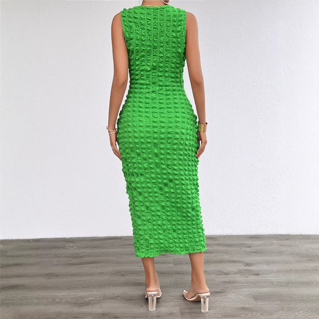Robe midi flatteuse pour femme avec surface texturée Levoire