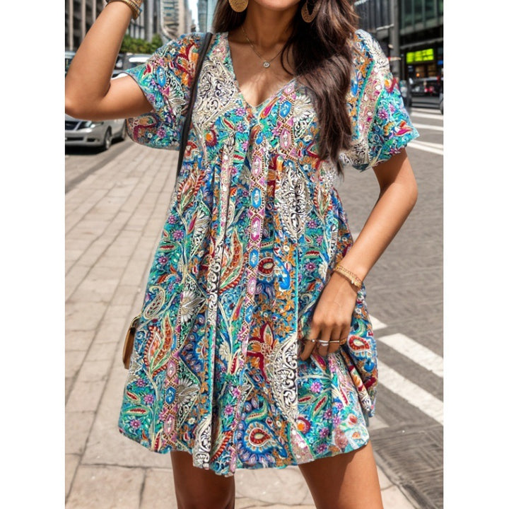 Robe d'été pour femme avec motif floral et coupe ample Levoire