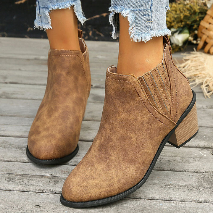 Levoire | Collection De Vin Bottes Basses À Talon Régal Pour Femmes
