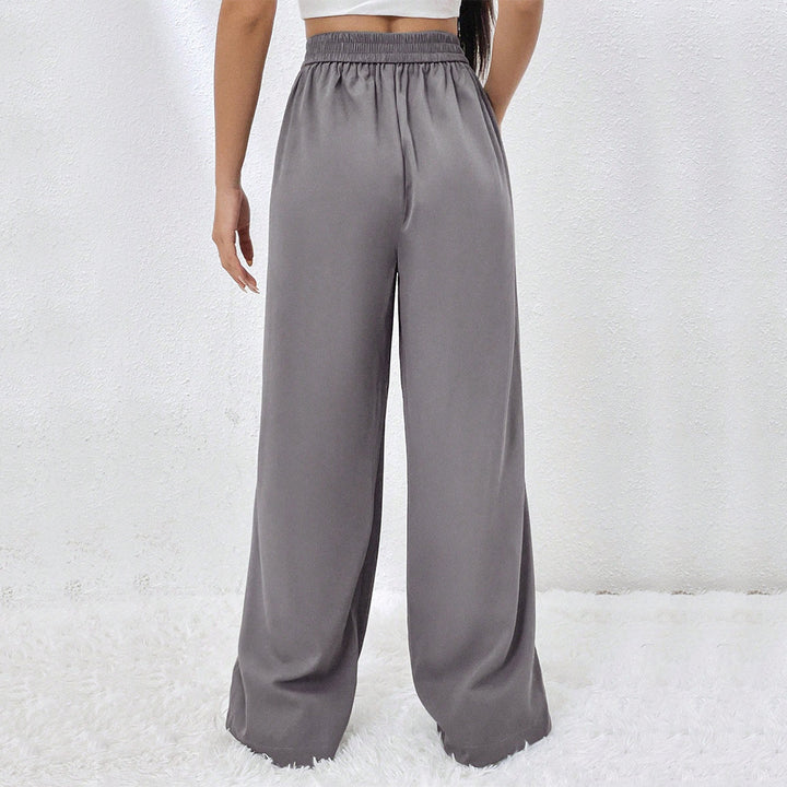 Pantalons larges élégants pour femmes avec taille haute et plis Levoire