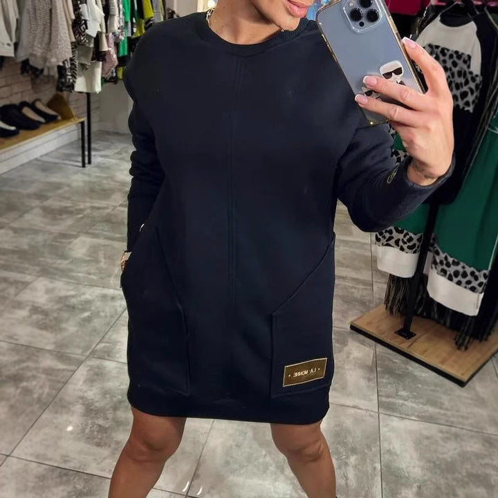 Robe sweatshirt pour femmes avec poches latérales pratiques et design moderne Levoire