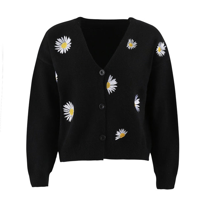 Levoire | Frais Tricot Fleuri Noir