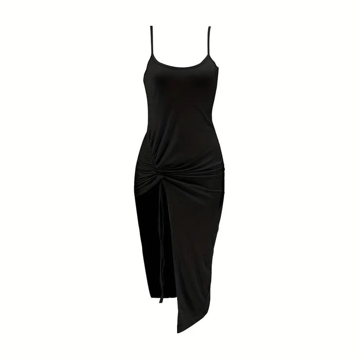 Robe maxi femme avec détail volants et fente haute Levoire