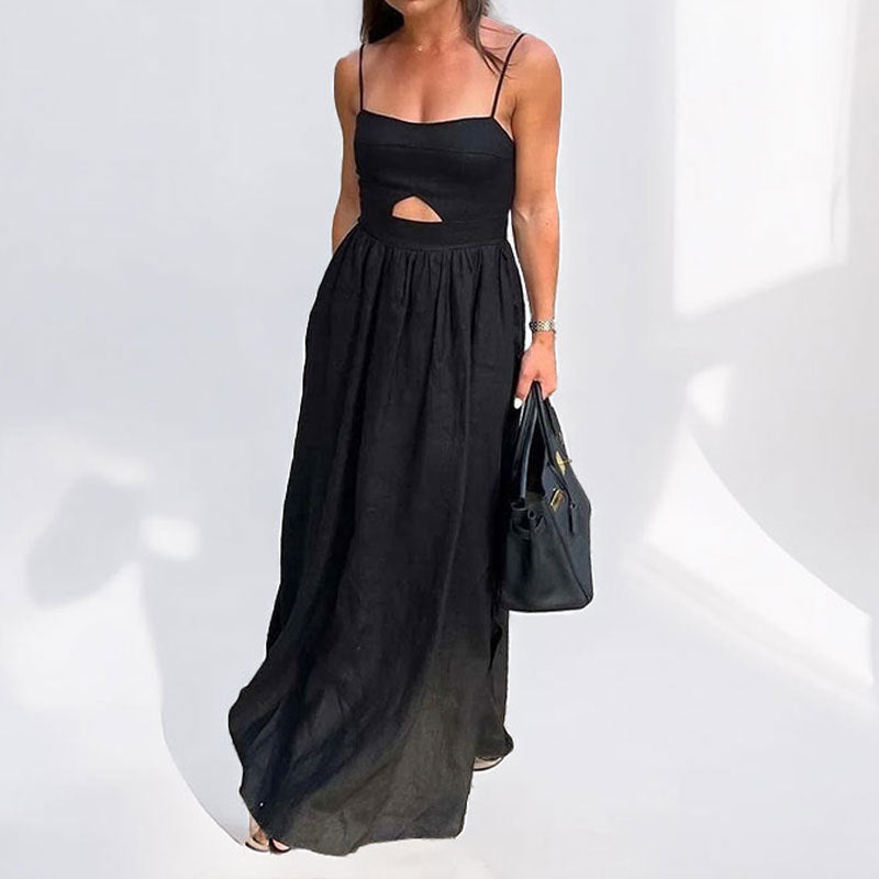 Robe maxi femme avec détail découpé et jupe fluide Levoire