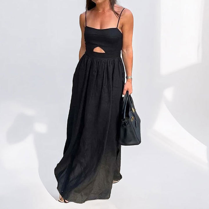 Robe maxi femme avec détail découpé et jupe fluide Levoire