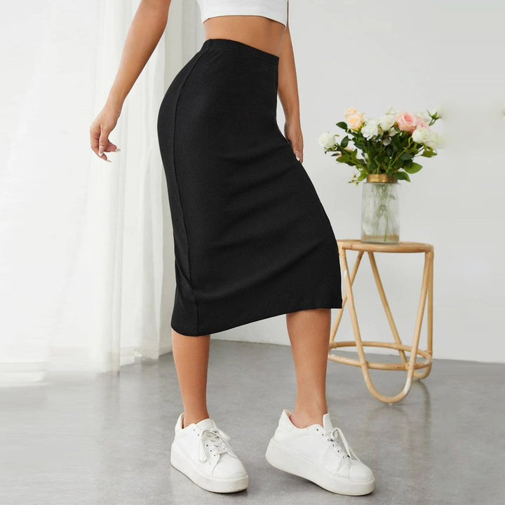 Jupe midi femme avec une coupe ajustée et une fente latérale Levoire