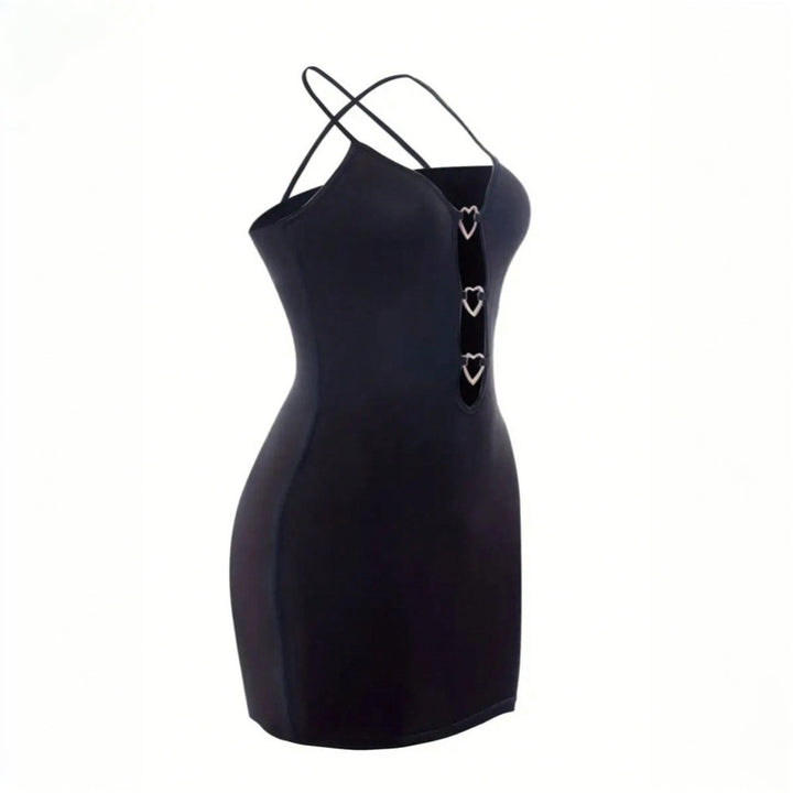 Robe mini ludique pour femmes avec des découpes en forme de cœur et des bretelles délicates Levoire