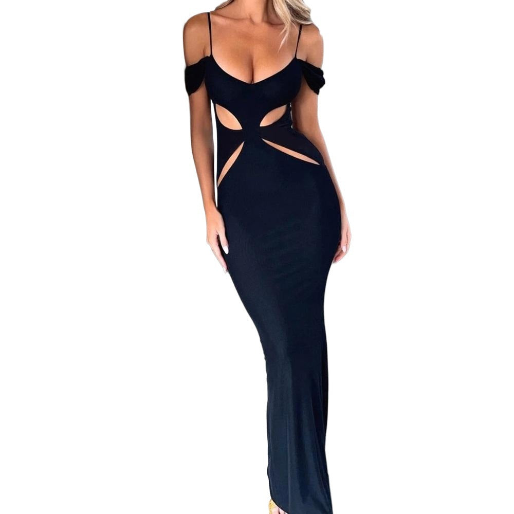 Robe maxi à découpes pour femmes avec détails d'épaules Levoire