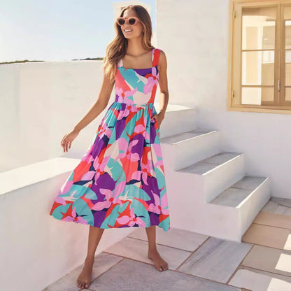 Levoir | Robe longue imprimée sans manches relaxante