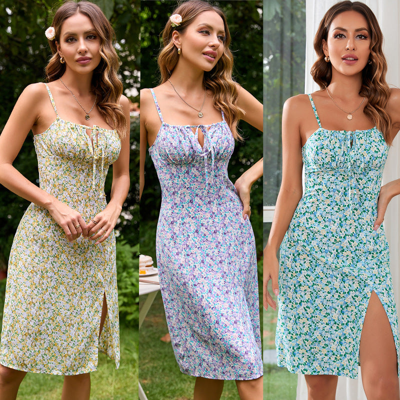 Robe florale pour femmes avec bretelles réglables Levoire