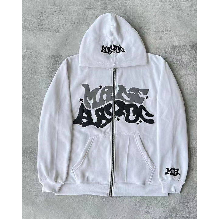Veste à capuche pour femmes avec lettrage graphique et coupe décontractée Levoire