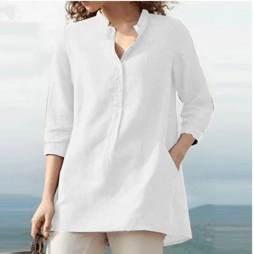 Levoire | Blouse En Lin Avec Décolleté En V