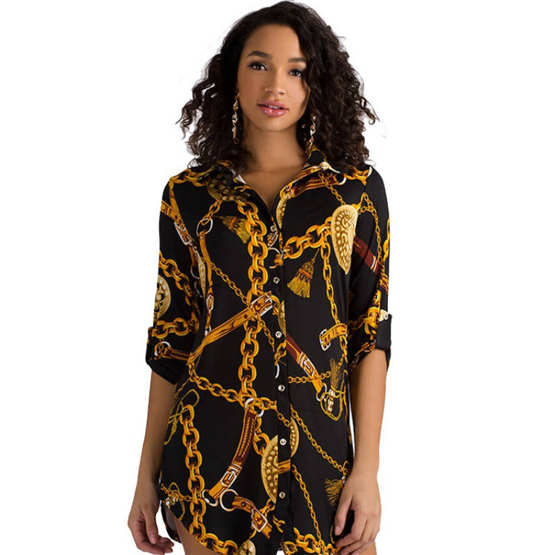 Robe chemise découpée tendance pour femmes Levoire