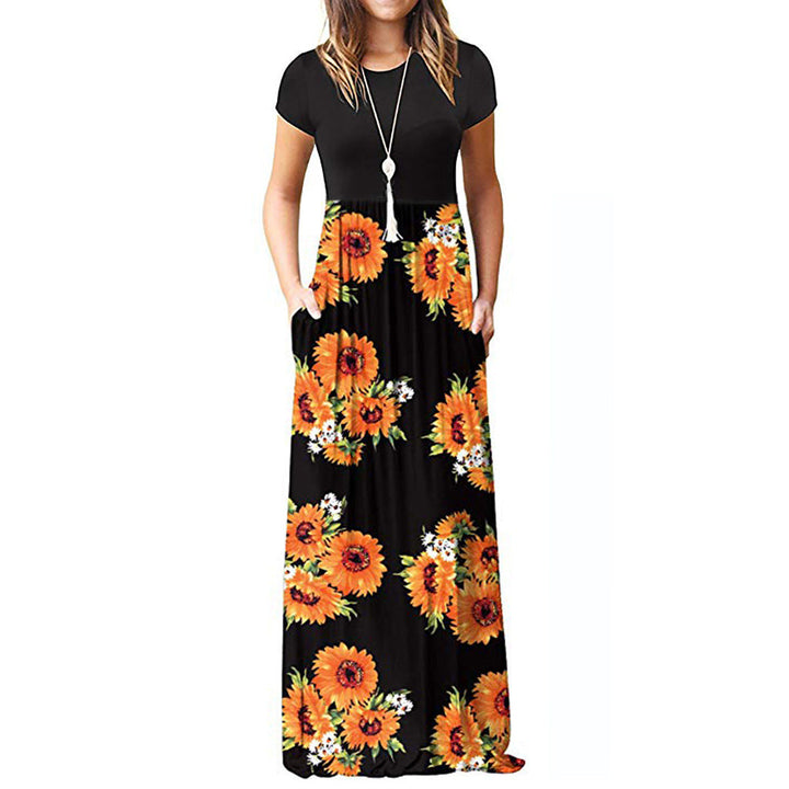 Levoire | Jupe longue remarquable Vente chaude Couleur Robe Tournesol