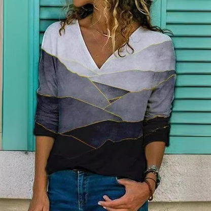 Levoire | T-shirt V neck élégant imprimé