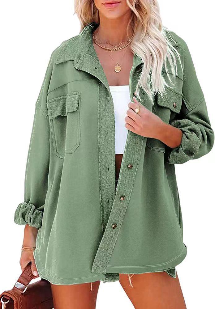 Chemise-Jacket Oversized Décontractée pour Femme avec Poches Pratiques et Coupe Moderne Levoire