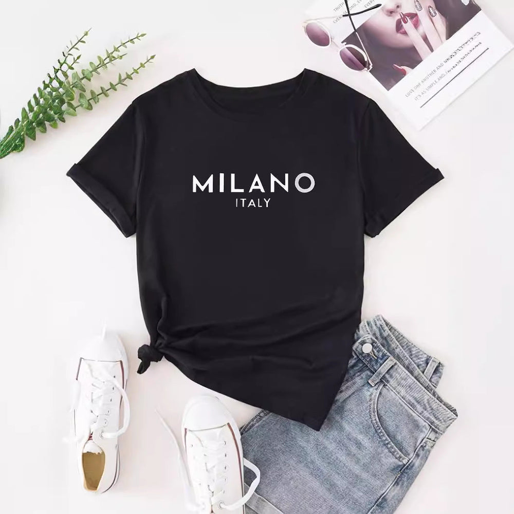 Levoire | T-Shirt Imprimé Chic Et Sans Effort Noir