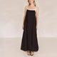 Robe maxi femme avec une coupe ample et des bretelles spaghetti réglables Levoire