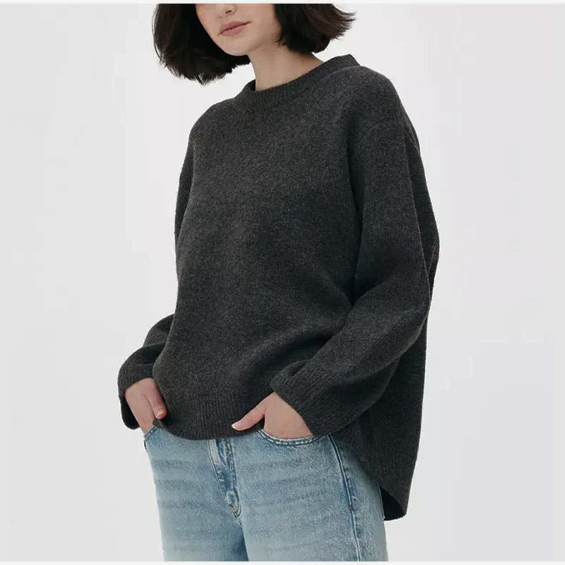 Levoire | Confortable Pull Femme Fr Quotidien Gris foncé