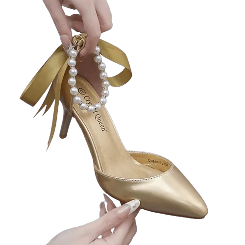 Levoire | Chaussures élégantes avec des perles et une boucle Or