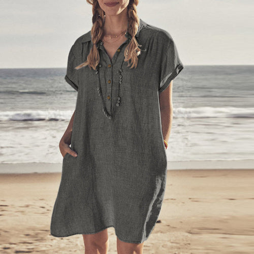 Levoire | Robe D'Été Décontractée À Boutons