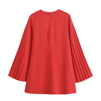 Levoire | Belle robe mini de printemps avec des manches longues et des volants