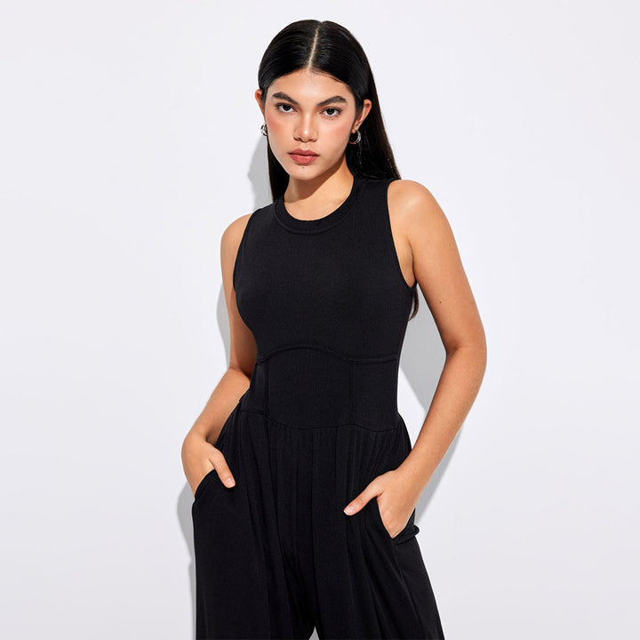 Combinaison pour femmes avec taille haute et poches latérales pratiques Levoire