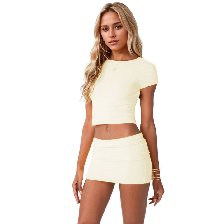 Ensemble top court et mini jupe femme Levoire