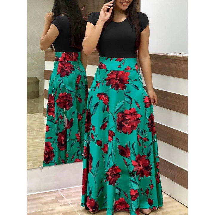 Jupe maxi pour femmes avec motifs floraux et taille élastique Levoire
