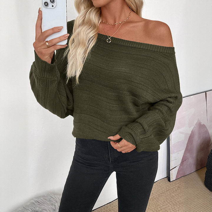 Femme Pull Tricot Off-Shoulder Levoire