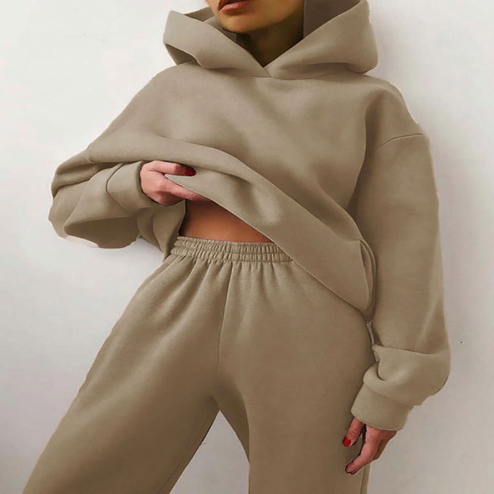 Ensemble de sweat à capuche surdimensionné et de pantalon de jogging pour femmes Levoire
