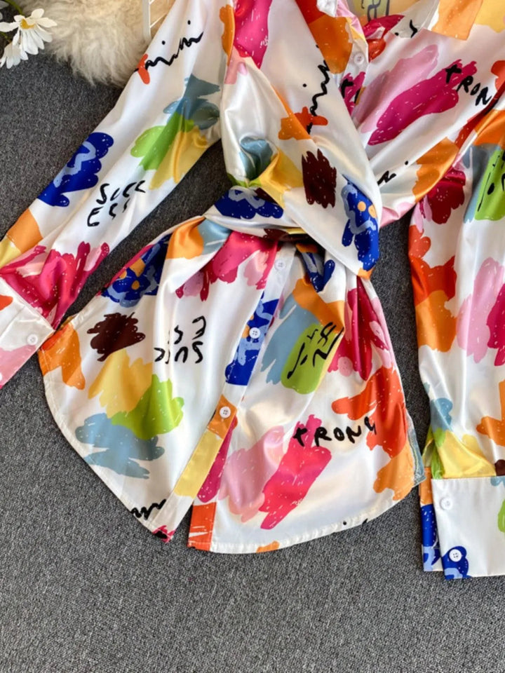 Levoire | T-shirt en satin mat irrégulièrement teinté