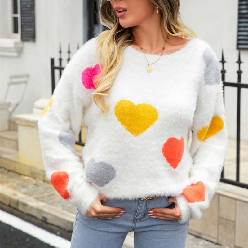 Levoire | En Tricot À Motif Coeur