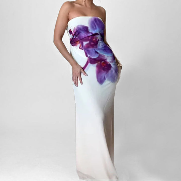 Robe à manches longues pour femmes avec un design floral raffiné Levoire