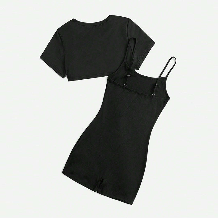 Ensemble combinaison top court et shorts pour femmes Levoire