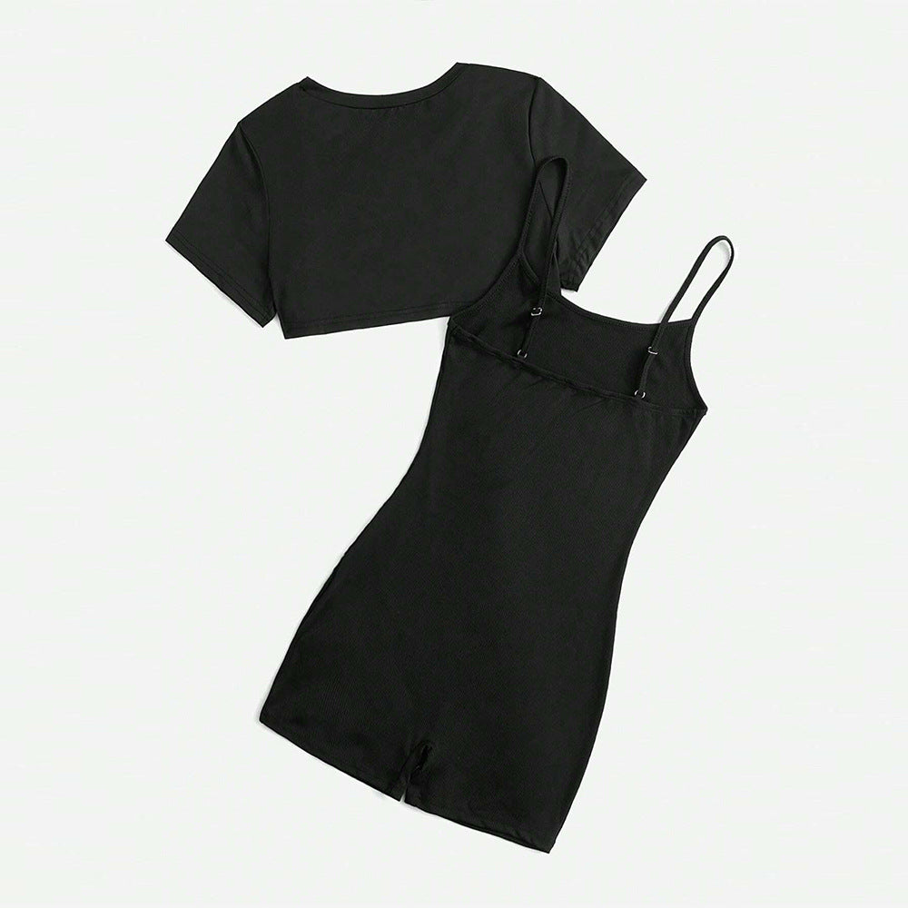 Ensemble de combinaison pour femme à top court et shorts Levoire