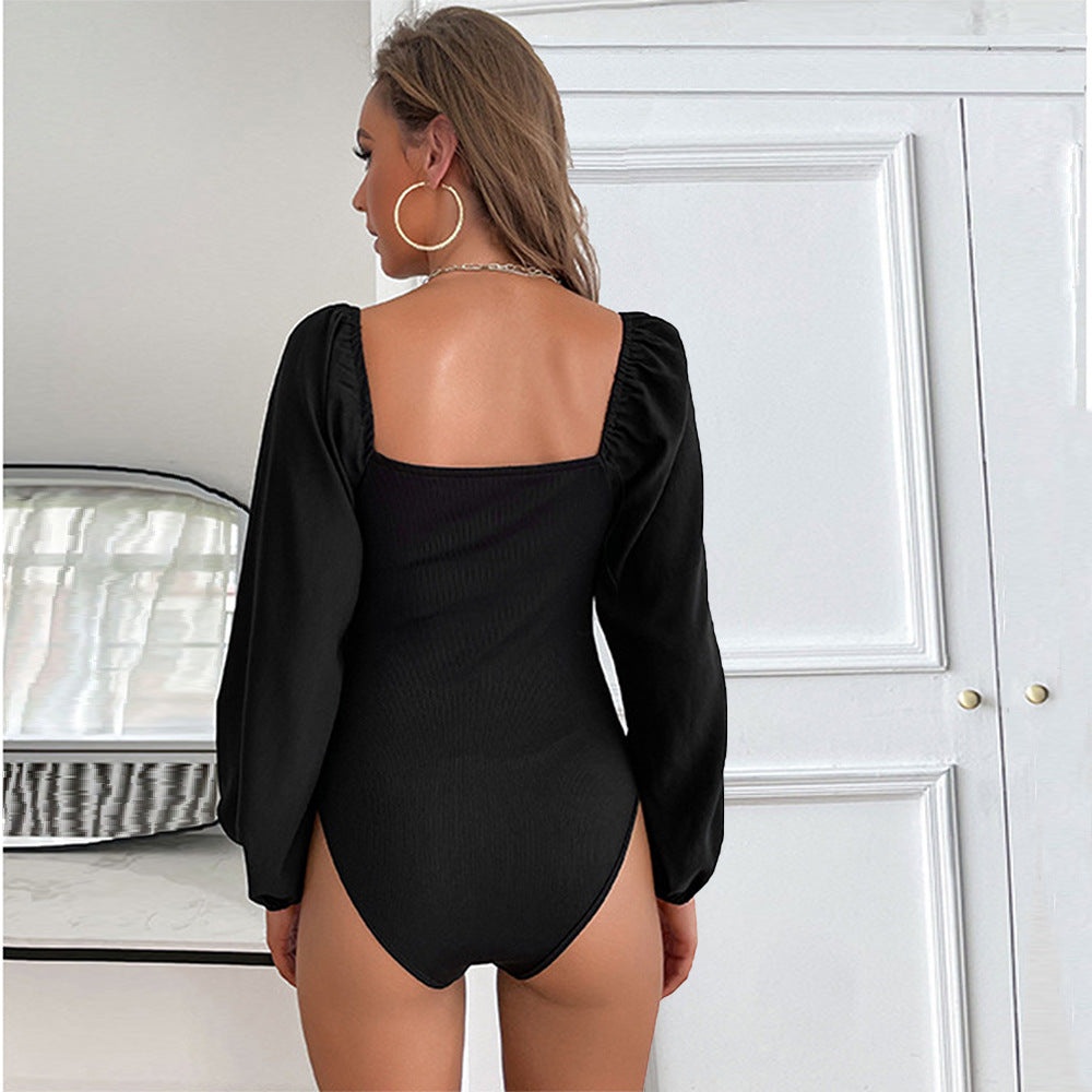 Body pour femme avec un élégant décolleté en V et des manches bouffantes Levoire
