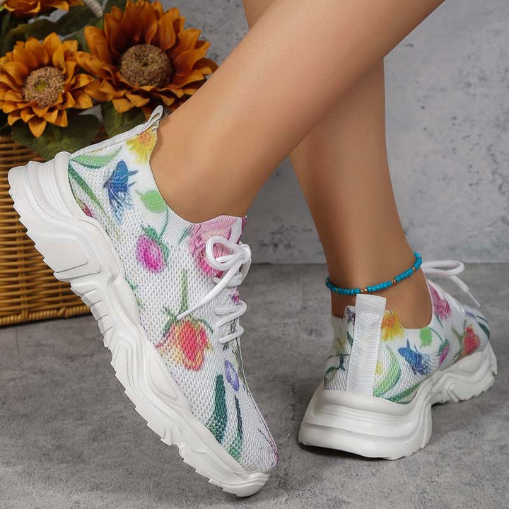 Levoire | Baskets De Tennis Larges Avec Protection Florale Pour Femmes
