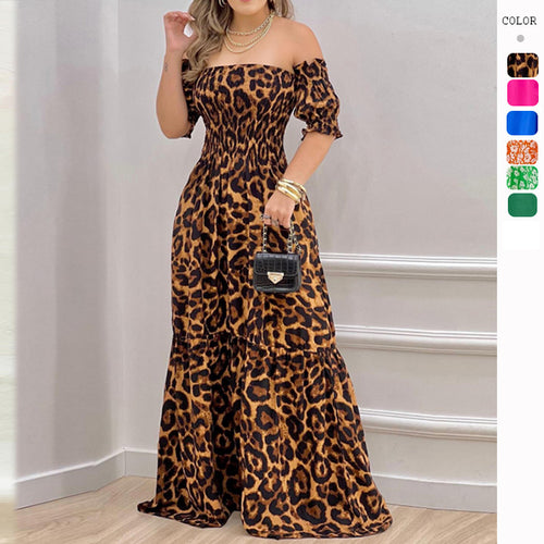 Robe Maxi Aérée pour Femmes avec Design Off-Shoulder et Détails Volants Levoire