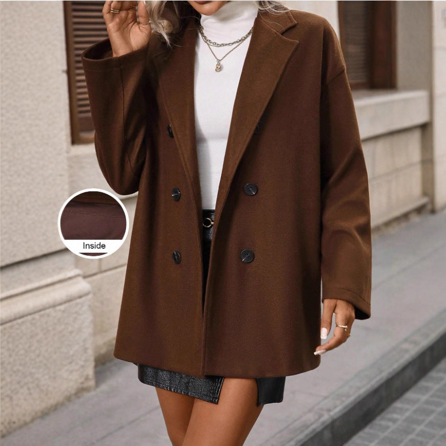 Veste blazer tendance oversize pour femmes en matériau doux Levoire