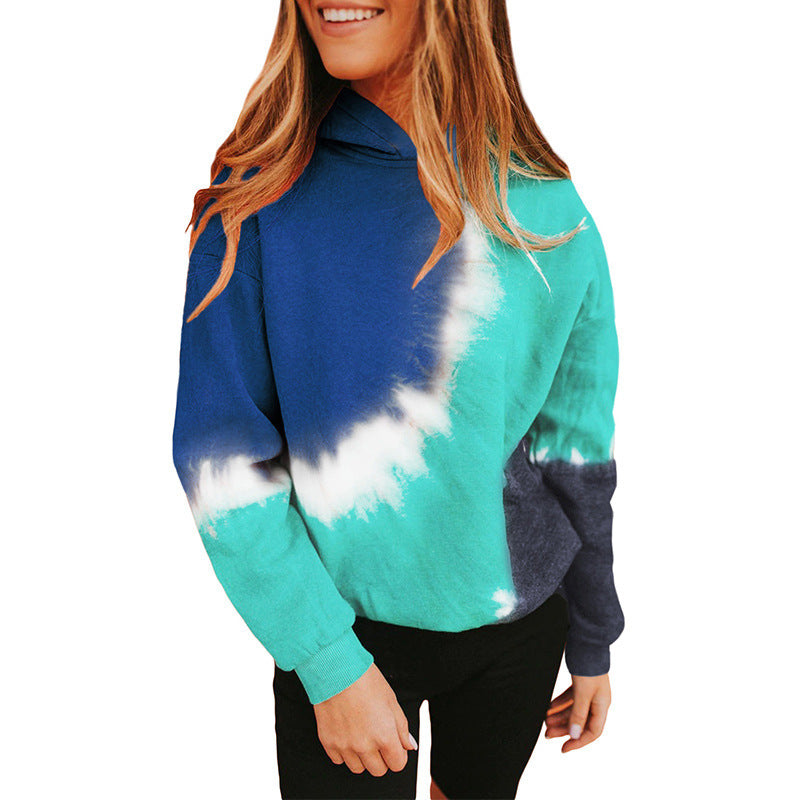 Sweat à capuche surdimensionné pour femmes avec un design tie-dye à la mode Levoire